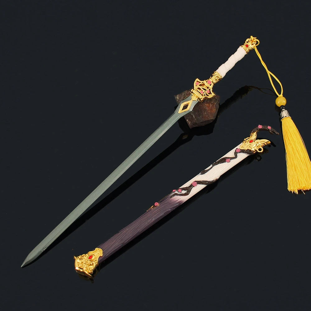 30cm naraka: arma bladepoint fragrância fria espada longa jogo periférico metal samurai espada arma modelo chaveiro ornamento presente