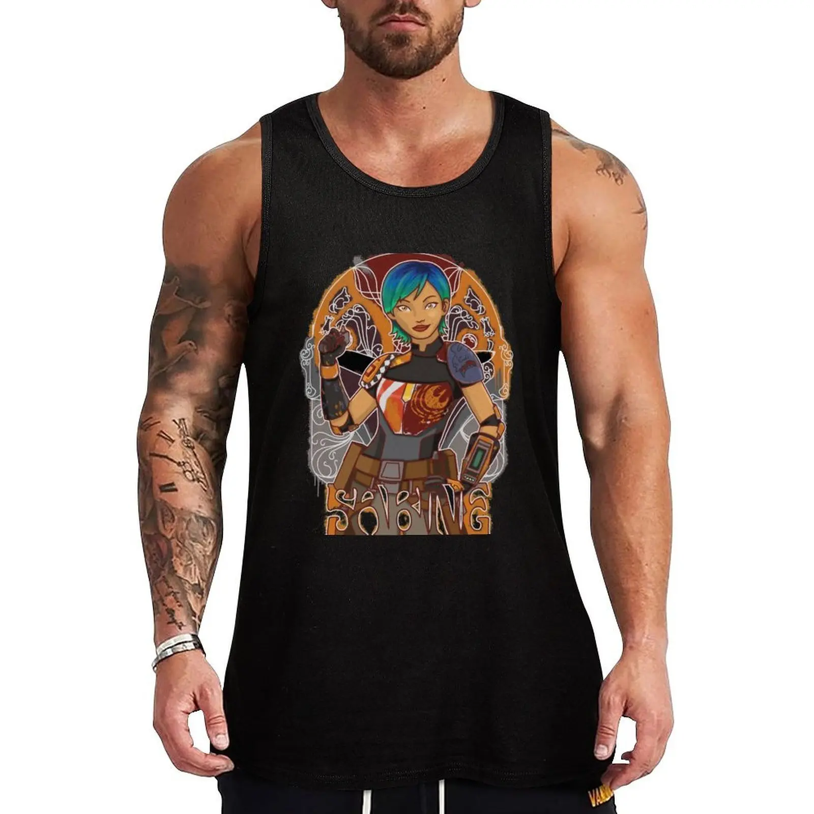 

The Saboteur Tank Top men gym Gym man fitness