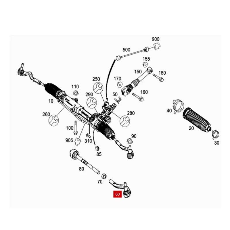 A2123302303 A2123302203 Steering tie rod left and right outer Me rc ed es Be nz F212 F218 E 220 250 300