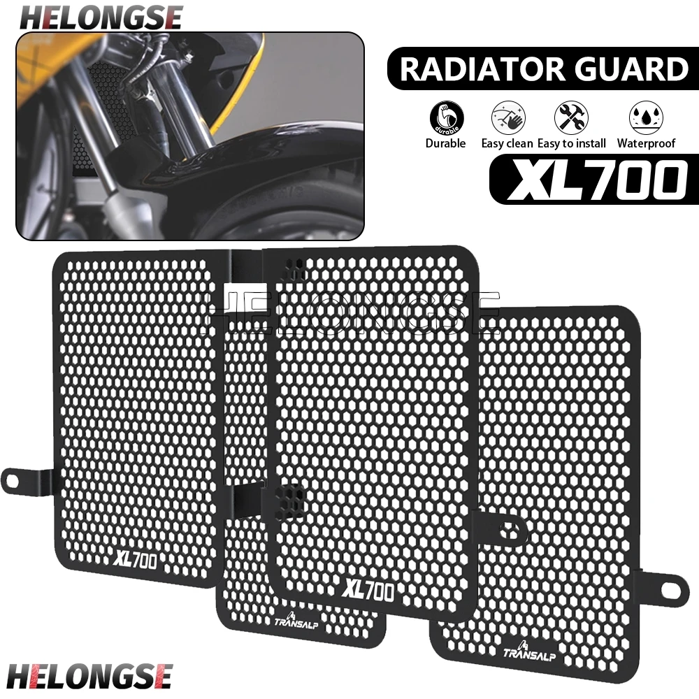 

Motorcycle Accessories Radiator Grill Guard Protector Cover Mesh Protection For HONDA XL700V Transalp 700 XL 700V 2008-2022 2021