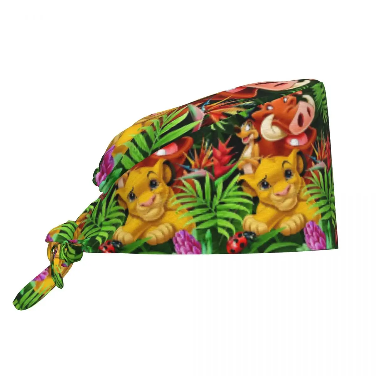 Custom The L-Lions K-Kings Medical Staff Scrubs Hat Women Men Simba Timon Pumbaa For Chef Hat Scrub Caps