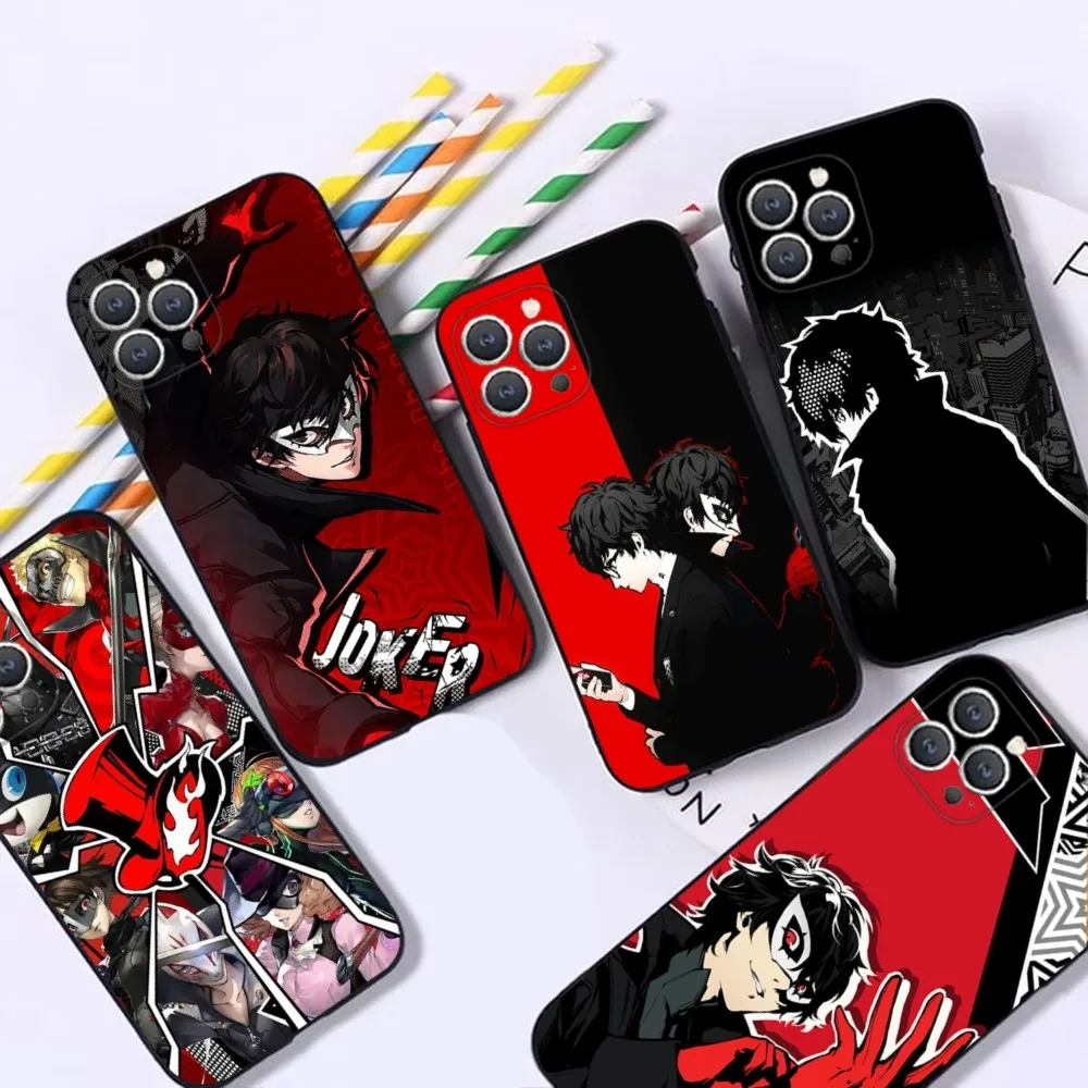 Game P5 P-Persona 5 Phone Case For iPhone 16,15,14,13,12,Pro,Max,11,7,8,Plus,XR,XS Max Shockproof Silicone Soft Shell