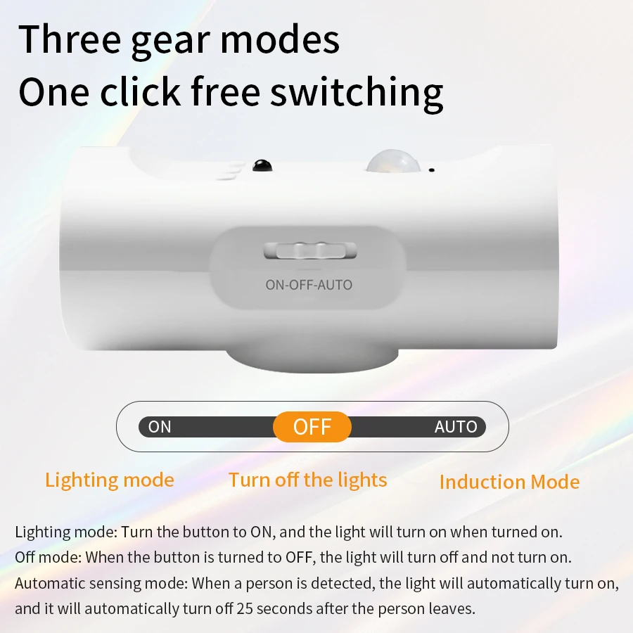 Lampada da parete magnetica a induzione del corpo umano, ricarica a LED, telecomando, orologio da comodino, luce notturna per l'uso nei corridoi e nei corridoi