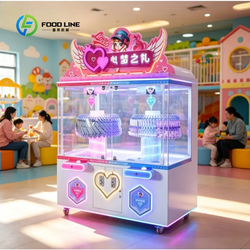 Custom Mini Claw Machine, Small Claw Crane Machine Spare Parts Support App Online Control for Arcade Amusement Venue