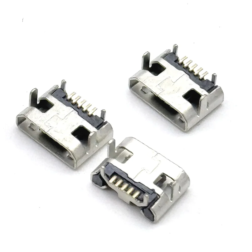 Micro USB 5-контактный гнездовой разъем, разъем для пайки, SMD SMT, гнездо для зарядки телефона Android, USB-адаптер для ремонта «сделай сам»