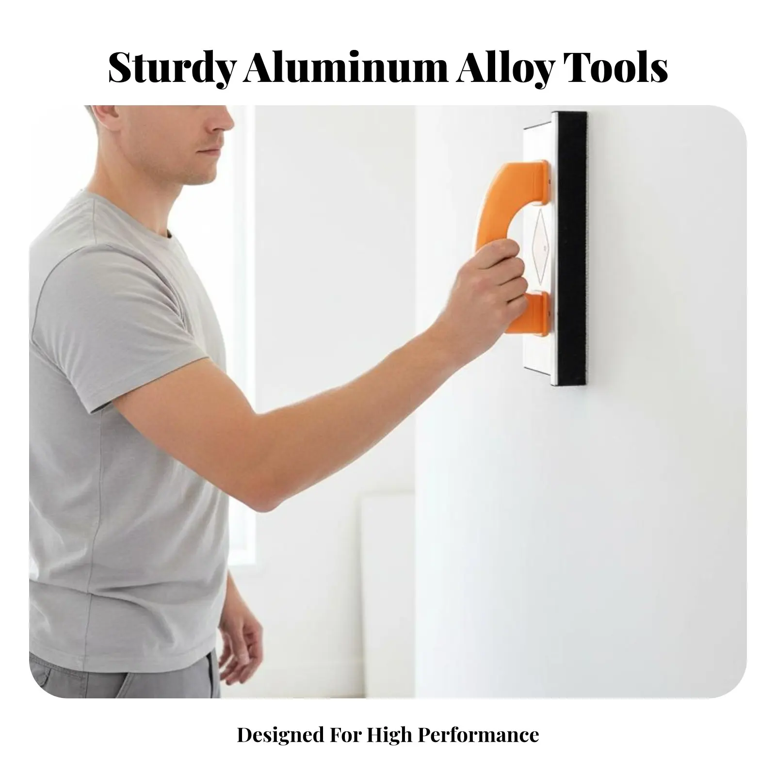 

Automatic Sanding Paper Holder Easy Paper Change Aluminum Alloy Sanding Frame Internal Corner Sanding Tool Long-Lasting