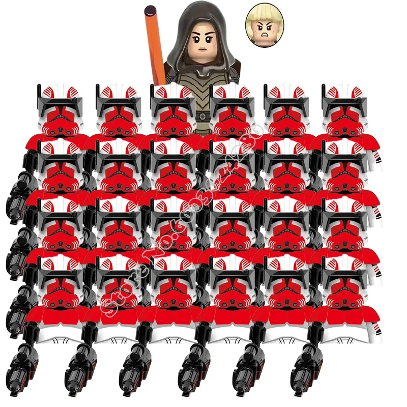 

Star Wars minifigure 25Pcs 501st Clone Troopers Blocks Commander bricks Ahsoka enoch Captain Action Figures Mini Kids Toys