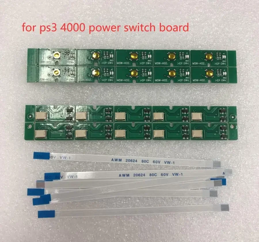 10sets/lot for Sony PS3 4000 CECH 4K Super Slim MSW-K02 W Eject Power on OFF Switch Board with 6pin Ribbon Cable