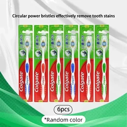 Colgate 6'lı Paket Yetişkin Diş Fırçası, Hassas Diş Etleri/Dişler İçin, Manuel Ağız Hijyeni, Evde Kullanım, Rastgele Renkler