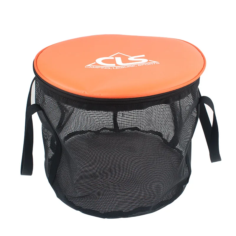 Imagem -04 - Outdoor Foldable Water Bucket Double Layer Drainage Basket Camping Caminhadas Piquenique Lavatório Portátil Balde de Pesca 30l