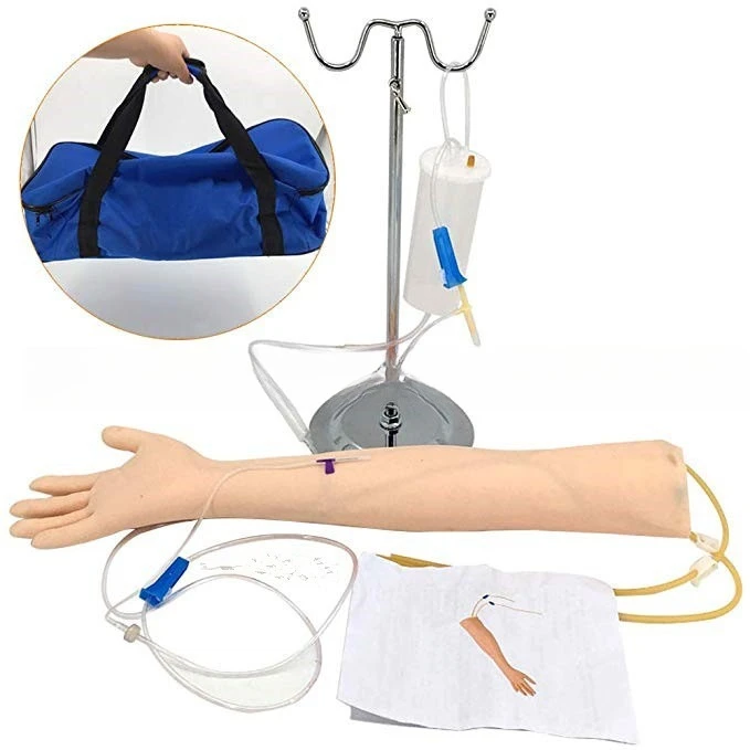 

Venipuncture, infusion and intramuscular injection training arm model nurse blood drawing practice hand injection blood drawing
