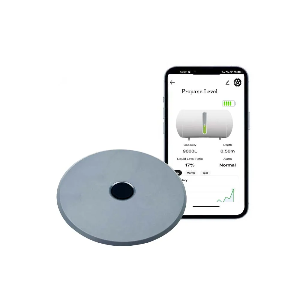 Bluetooth LPG Cylinder Level Sensor Magnetic Mount Coin Battery Powered Smart Detector Propane Butane Diesel Water Tank