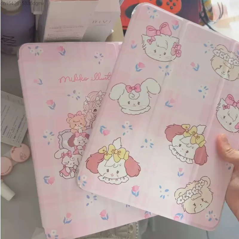 

Новый розовый чехол Kawaii Mikko для IPad с аниме принтом для Mini 6 9-го поколения, чехол Y2k для японского планшетного компьютера 10,2 дюймов, чехол для Air5 Yk2