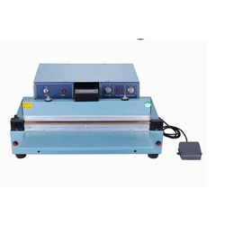 110V Desktop Semi-automatic Heat Sealing Machine Automatic Pedal Sealing Machine Plastic Aluminum Foil Bag Edge Sealing Machine