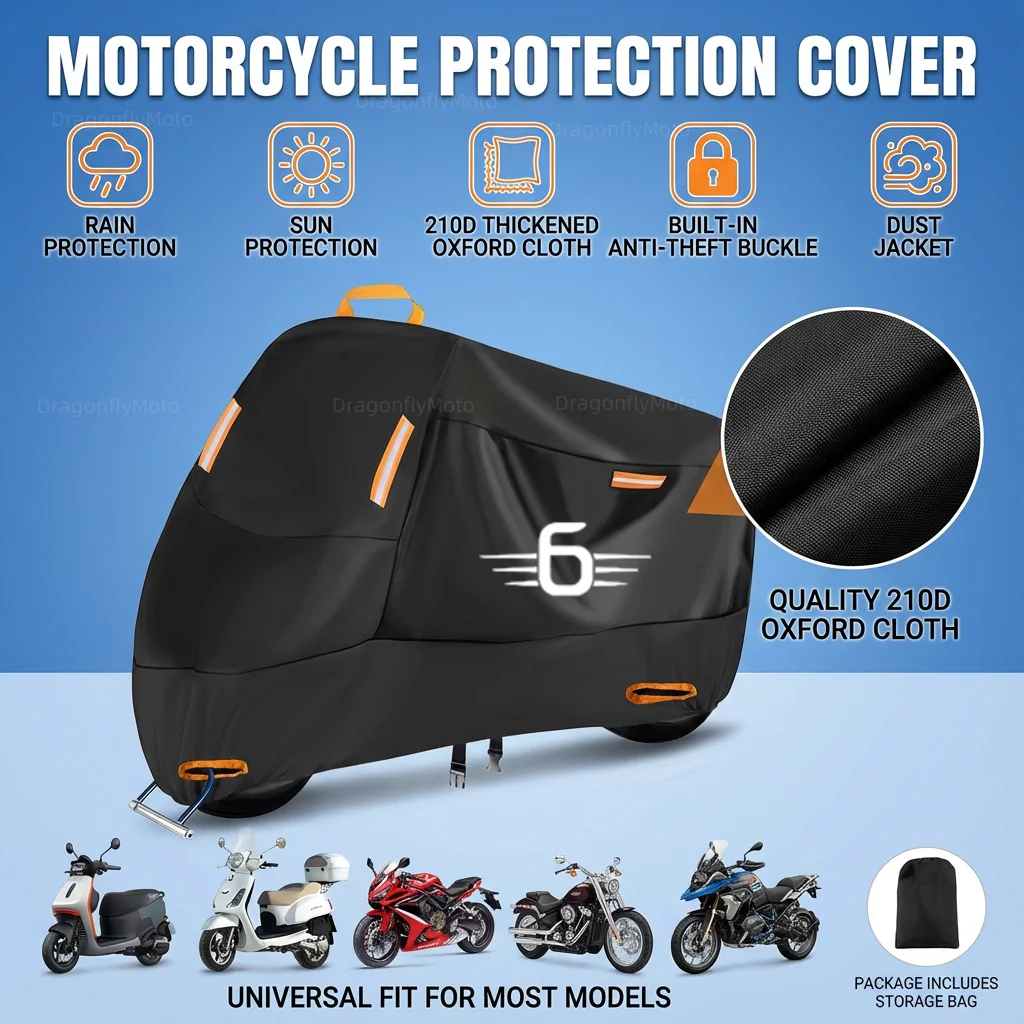 For K 1600 Gt Gtl Exclusive K160 Motorcycle Cover 210D Oxford All Season Outdoor Waterproof Dust Debris UV Protection