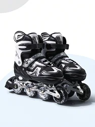 FREE STAR high-end shaped four-size adjustable adjustable height in-line PU roller skates comfortable breathable soft surface ro