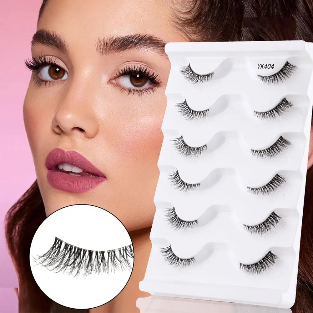 Pestañas postizas de visón Natural y suave, extensión de maquillaje de ojos de gato, pestañas largas, pestañas de visón Wispy, pestañas postizas E0A9