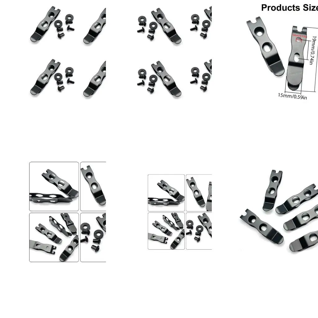 Belt Clip Cutter Scabbards K Sheath Waist Clamps Stainless Steel Clip