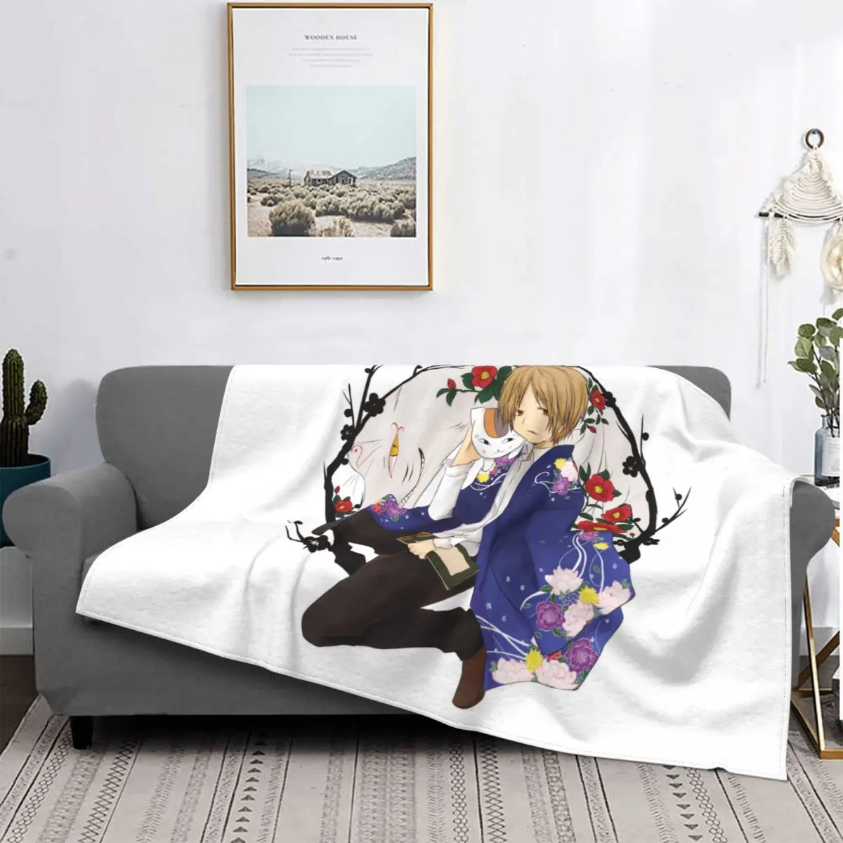 Natsume Yuujinchou Amine Blankets Madara Takashi Natsume Flannel Throw Blanket Bedding Couch Decoration Lightweight Bedspreads