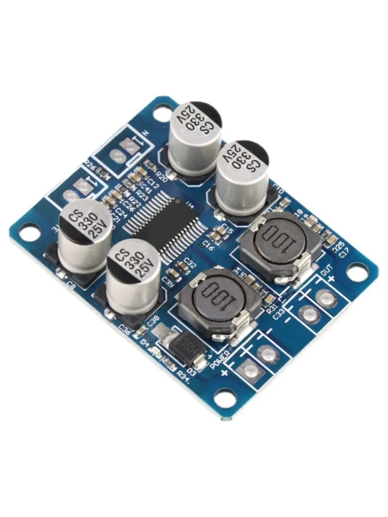 60W mono digital power amplifier board module, audio speaker speaker Class D audio amplifier board 12V/24V