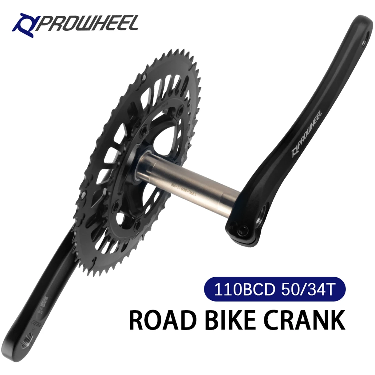 

Prowheel Road Bicycle Crankset 50T 34T Speed Bike Sprocket 110BCD 11V 12V Integrated Crank BB68 Bottom Bracket Bike Parts