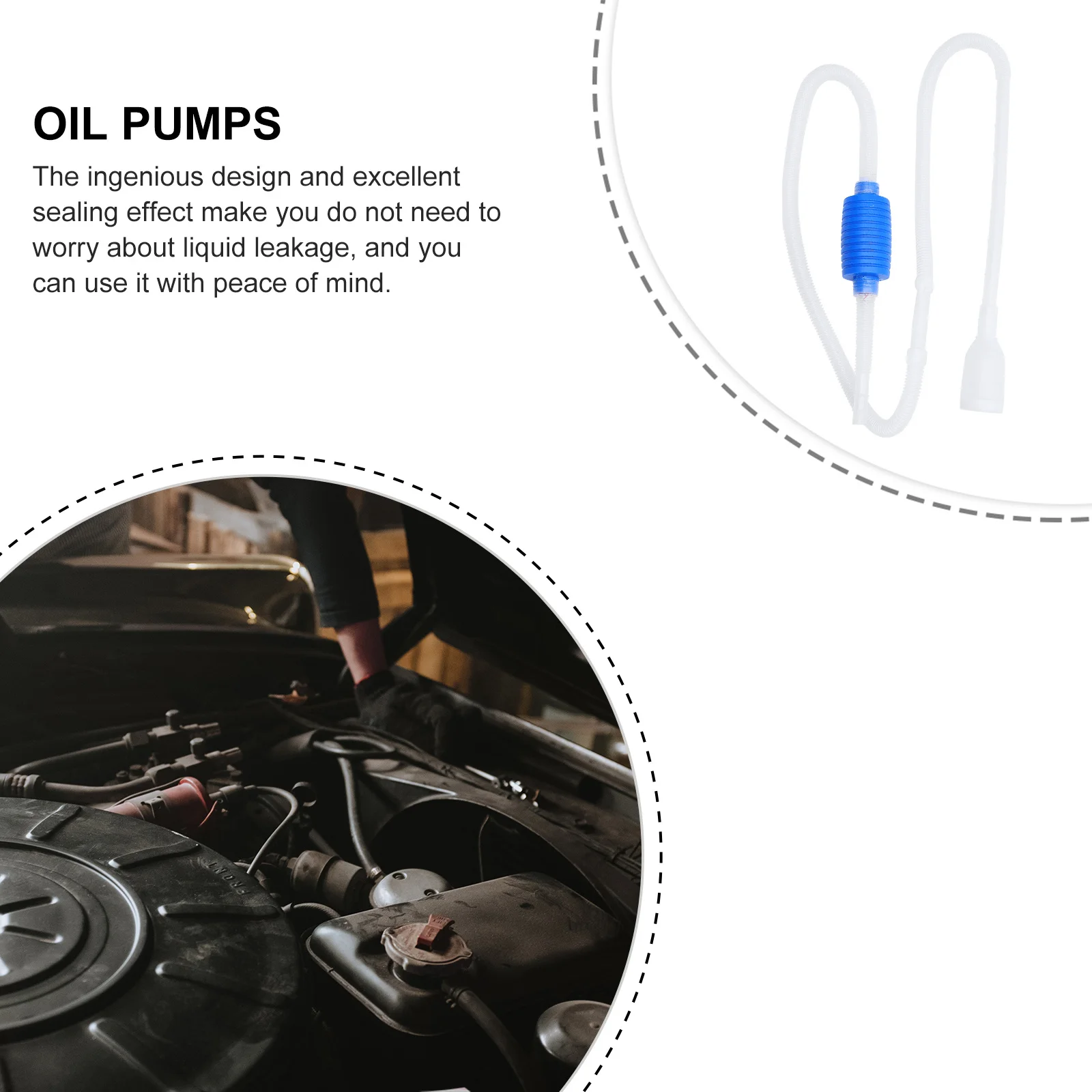 

2Pcs Plastic Oil Fuel Transfer Pump Lightweight Practical Multi Purpose Liquid Extraction Tool Car Fuel Siphon Pump
