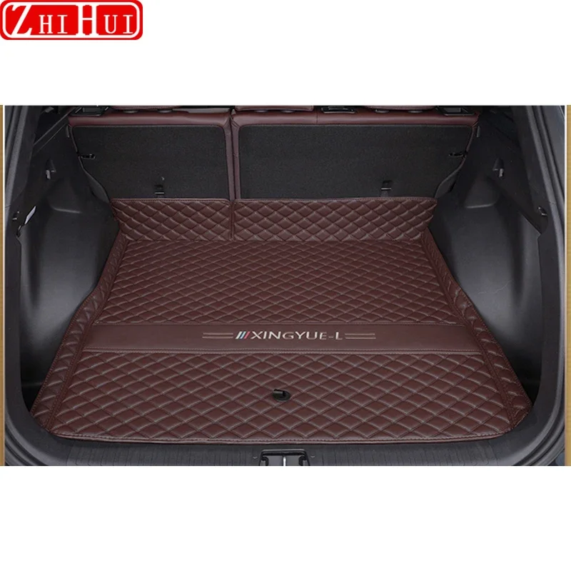 For Geely Monjaro KX11 2022-2024 Grand Koleos 2025 Car Trunk Protection PU Leather Mat Catpet Interior Cover Part Accessories