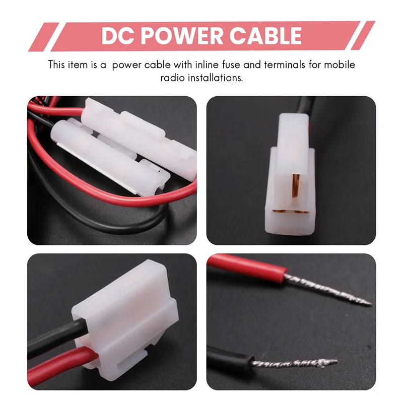 

Better Quality DC Power Cable Cord for Mobile Radio YAESU ICOM Kenwood TK-760/768/8800 TM-241 FT 3 Metres