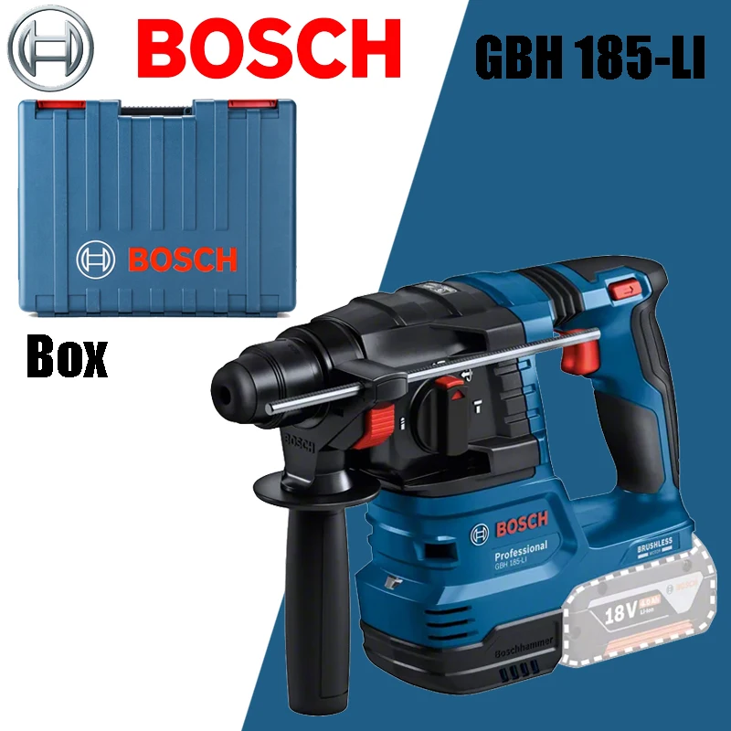 BOSCH GBH 185-LI Brushless Rotary Hammer Impact Drill SDS PLUS 18V Rechargeable Concrete Electric Hammer Power Tools