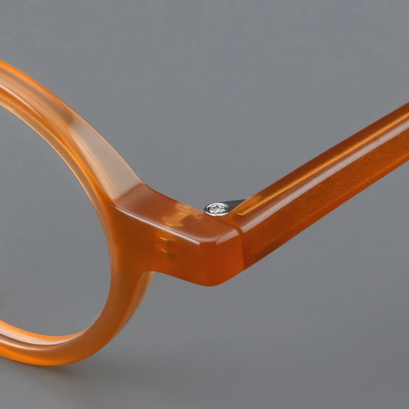 Vcka Vintage Acetat Myopie Brille Rahmen Männer kleine runde verschreibung pflicht ige Brille Frauen Retro Luxus Brillen-0,50 bis-10 – Detail 12