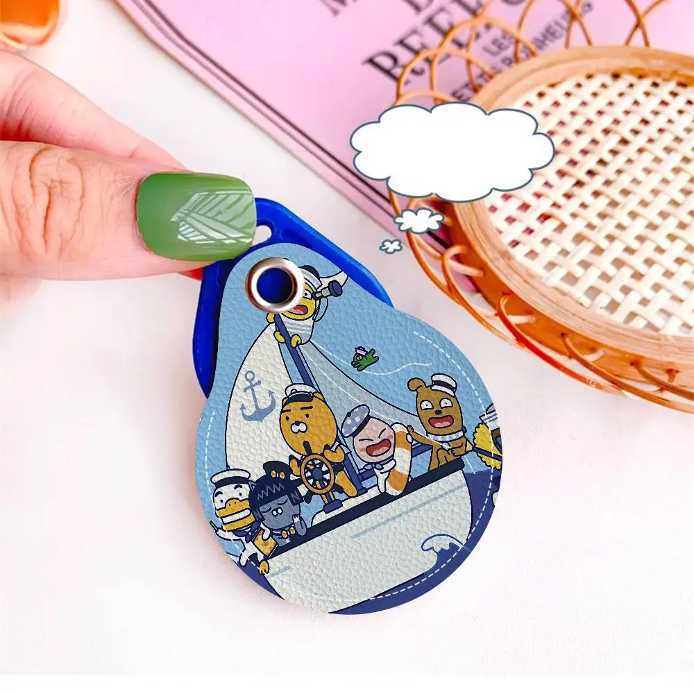 K-KAKAOS FRIENDS Round Keychains For Women PU Leather Blanks Key Rings Ideal For Holiday Gifts And Party Favors