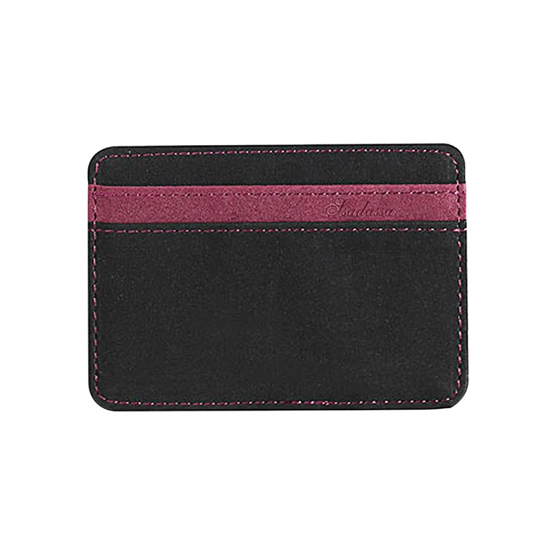 Portefeuille magique en cuir PU pour hommes et femmes, pinces à billets, porte-monnaie mince, pochette fine, sac à cartes de bus, petit porte-monnaie, sac à main pour homme