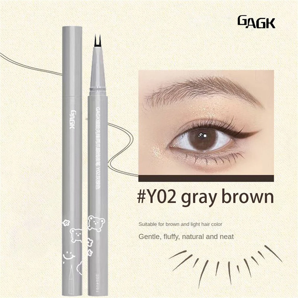 1/3/5 Stuks Eyeliner Gel Pen Tweeledige Haarkleurweergave Waterdichte Zweetbestendige Gladde Water Oogmake-Up Eyeliner Geen Vlek