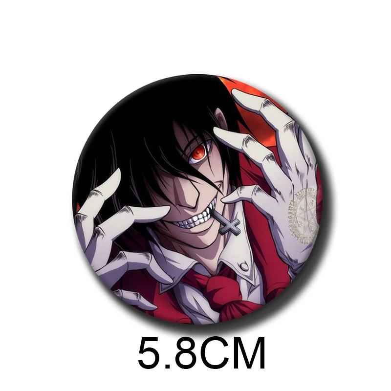 Horror Anime Hellsing Ultimate Pins Template Round Brooch on