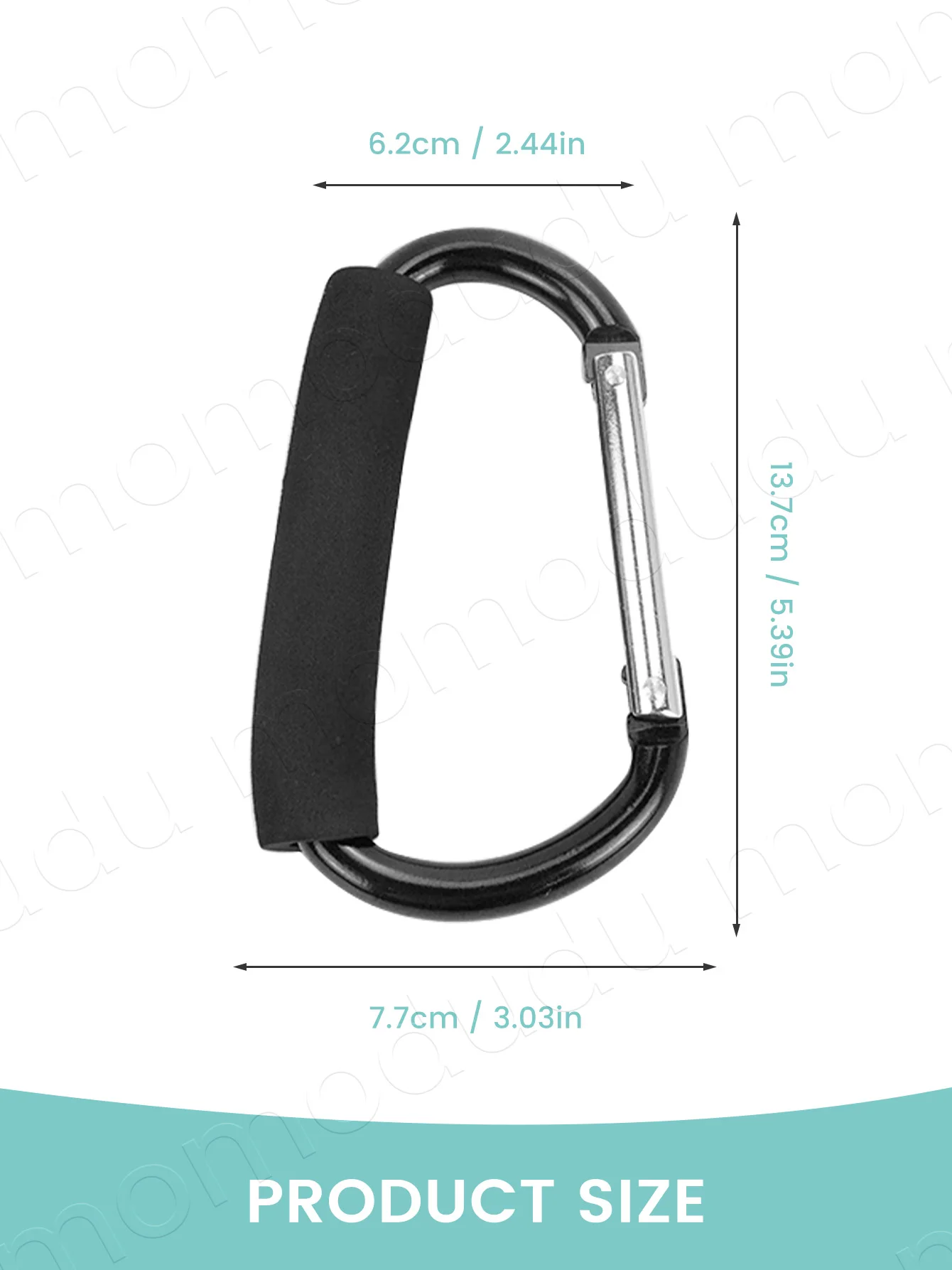 2PCS Baby Stroller Hooks, Universal Stroller Accessories for Hanging Diaper Bags, Purses & Shopping Bags