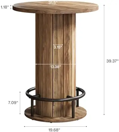 Round Bar Table, 39.4