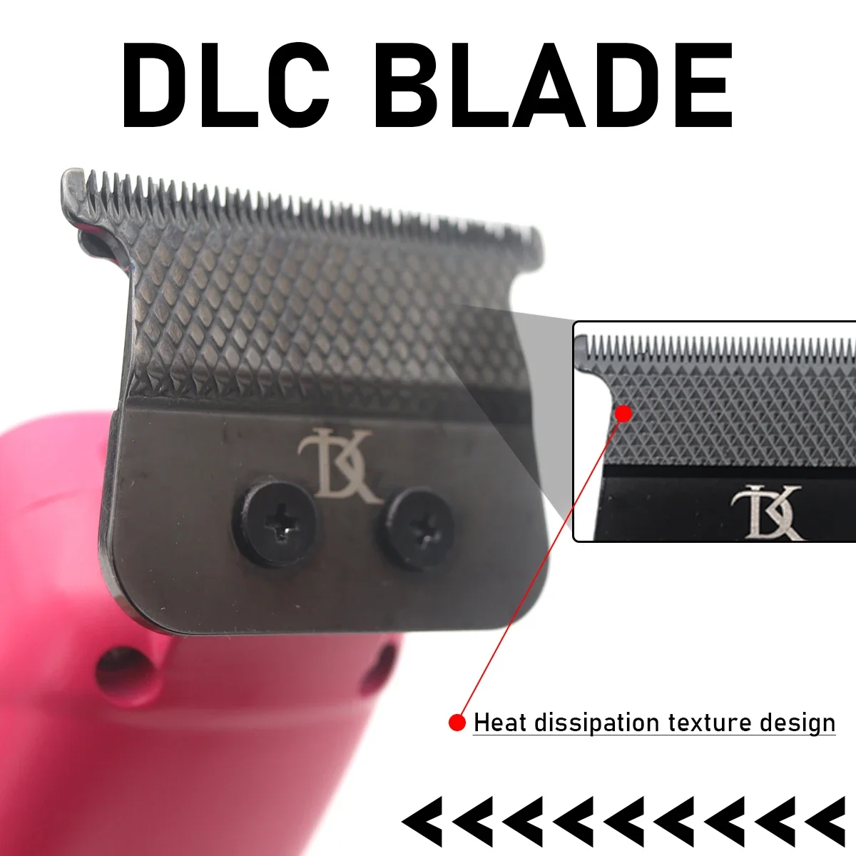 DK-078 7200RPM Professional Hair Trimmer DLC Full Metal Hair Finish with Base Charging Clipper for Man Barber Brushless Motor