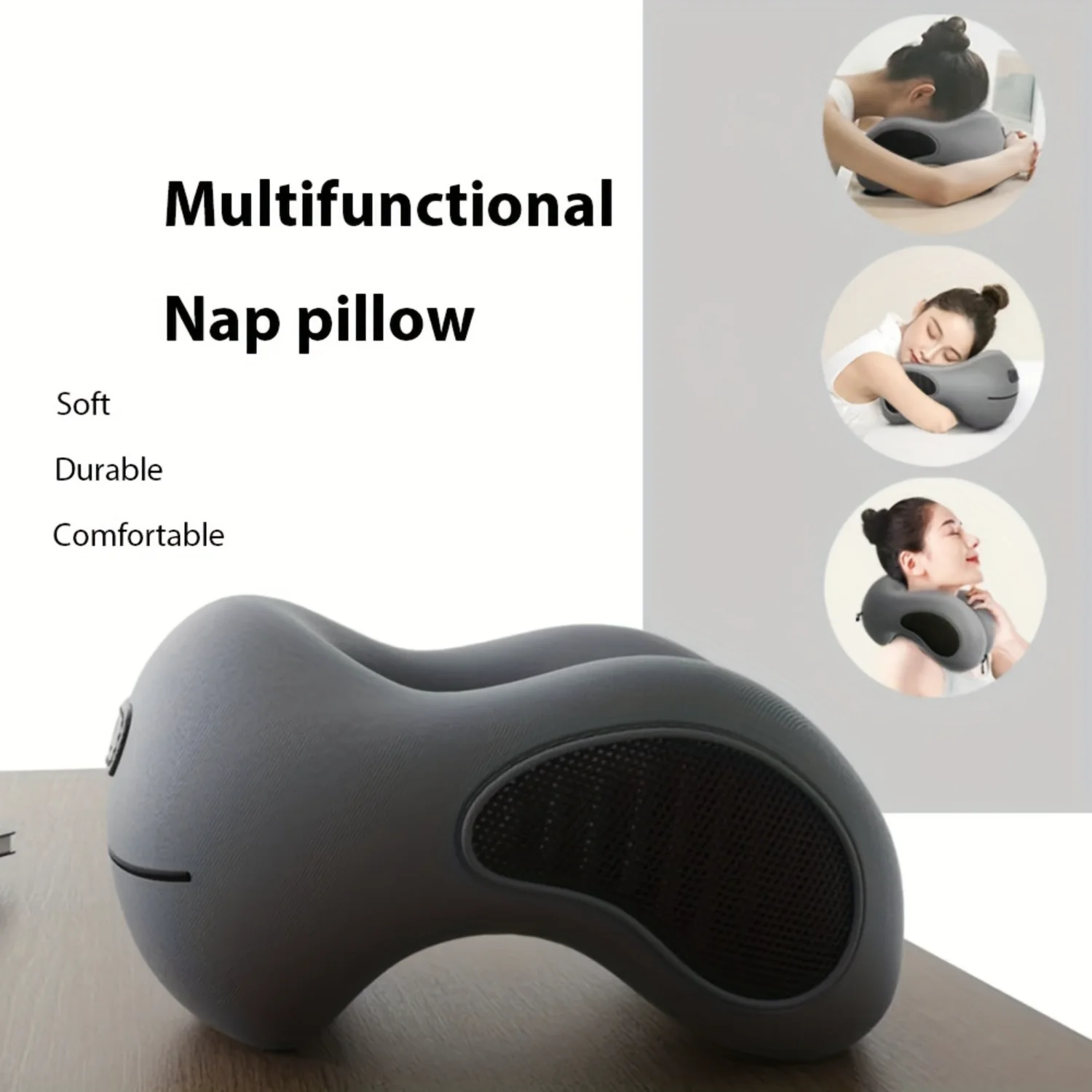 1pc Multifunction Memory Foam Neck Pillow for Cervical Health Massage, Soft Travel Pillow for Sleeping with Slow Rebound - Perfe