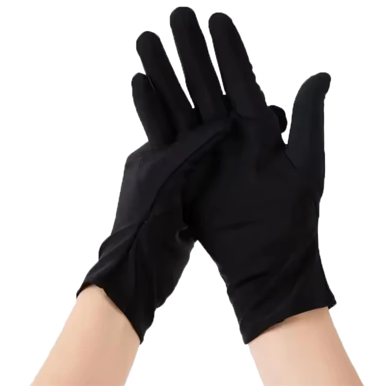 1 Paar Herren Schwarze Stretch-Seiden-Innenhandschuhe Dünne Etikette-Innenhandschuhe für Fahrrad, Motorrad, Skifahren, Wandern und Alltag – Detail 5