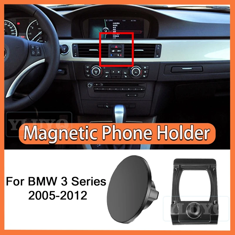Image of Für BMW 3er E90 Auto magnetischer Telefonhalter 2005–2012 Schwerkrafthalterung 360 ° Kugelkopf-Autozubehör