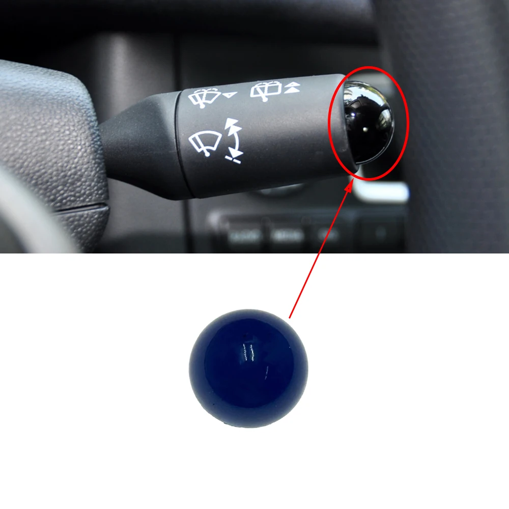 Dial Lamp Switch Cover Fit for Benz Smart Fortwo 451 2009-2014 Car Wiper Gear Cap Decorative Car Styling Blue