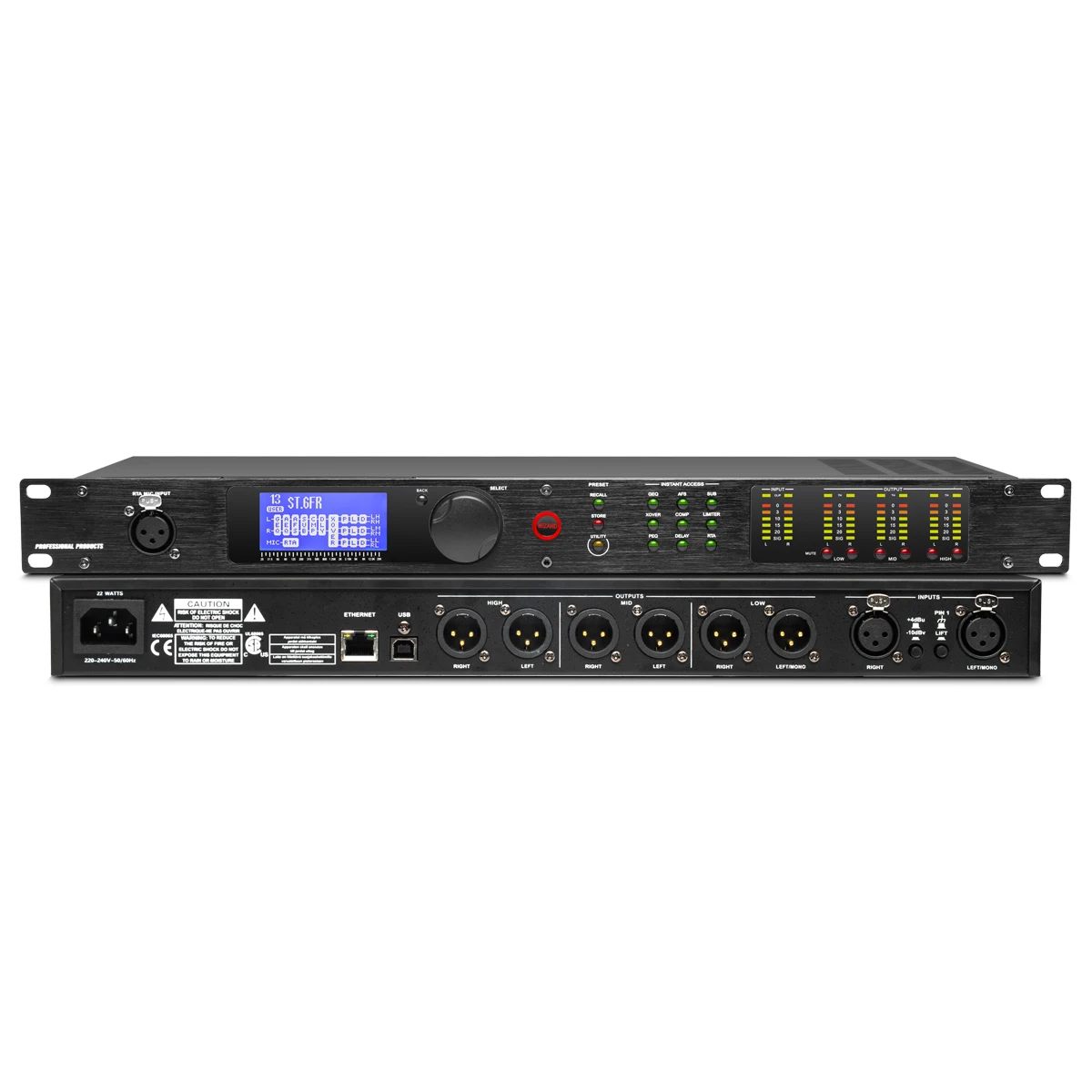 for T-PA2 Application Control DriveRack 2-In 6-Out Speaker Management System Professional Audio Processor for Stage Audio