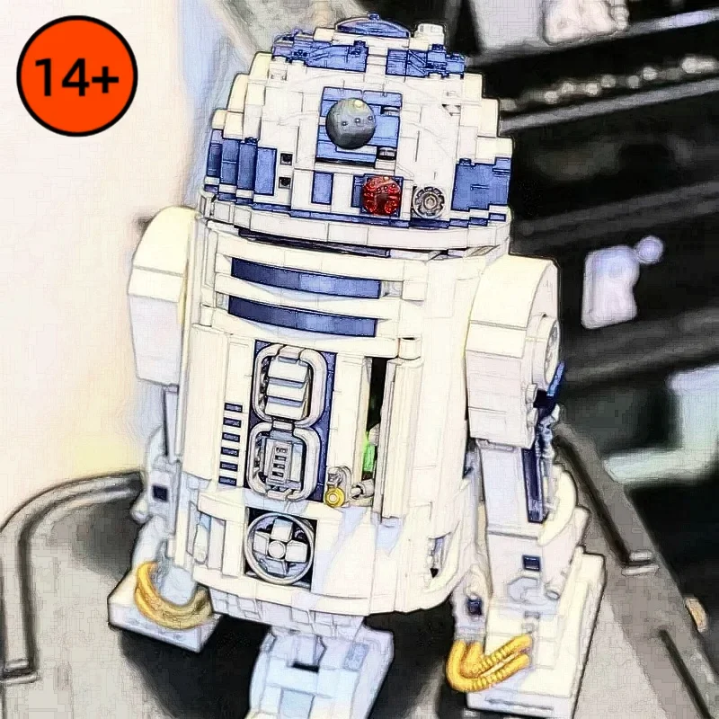 

2314PCS UCS MOC-75308 R2-D2 Robot Building Block R2D2 Bricks DIY Model Figures Ornament Toys For Kids Adults Birthday Gifts