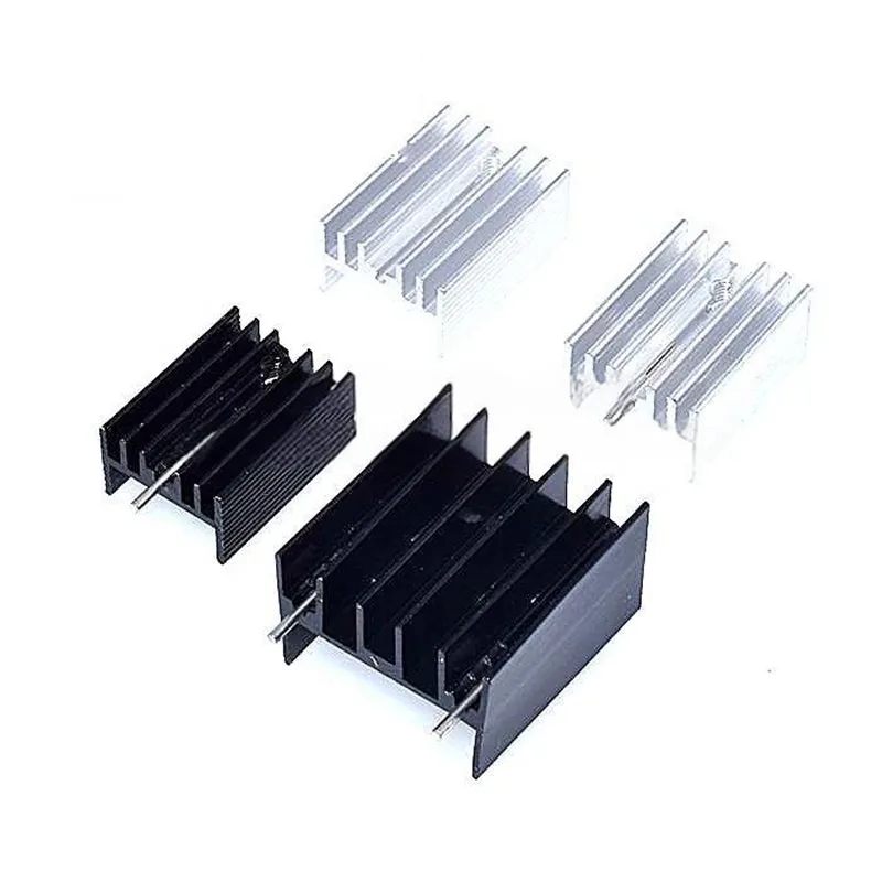 Aluminum Heatsink Radiator 21*15*10MM Transistor TO-220 With Needle Without Needle For Transistors TO220 white
