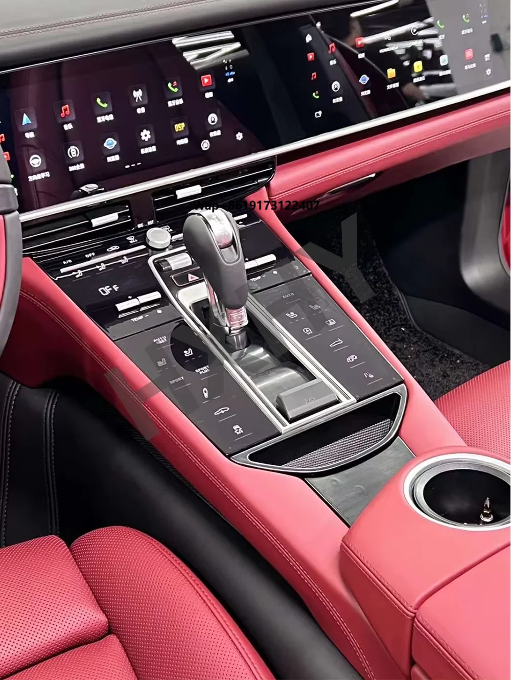 HXHY Car Digital Console Front AC Panel for Panamera 2010-2016 Full Touch 2024 Style Multimedia Player Control