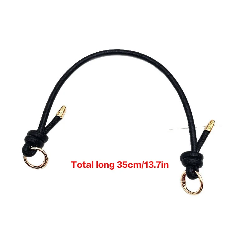 35cm New Fashion Knotted Women's Handbag DIY Bag Modification Handle Strap Handbag Replacement Strap Pu Leather Rope Metal Ring Buckle Shoulder Strap Bag Accessories