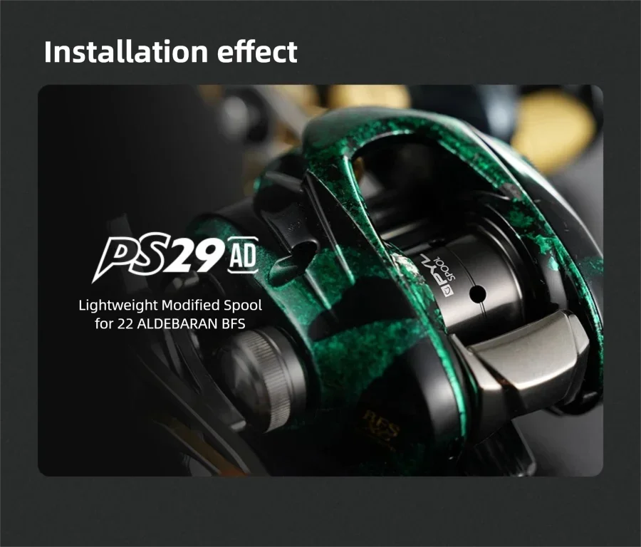 PYL PS29-AD leichte modifizierte Spule exklusiv für Shimano 22 Aldebaran BFS – Detail 2