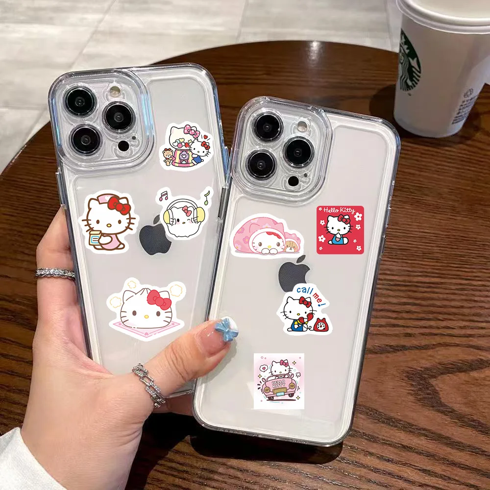 80 قطعة من ملصقات الرسوم المتحركة اللطيفة هالو كيتي لسجل القصاصات والكمبيوتر المحمول وحافظة الهاتف والجيتار Kawaii Anime Sanrio ملصق مضاد للمياه