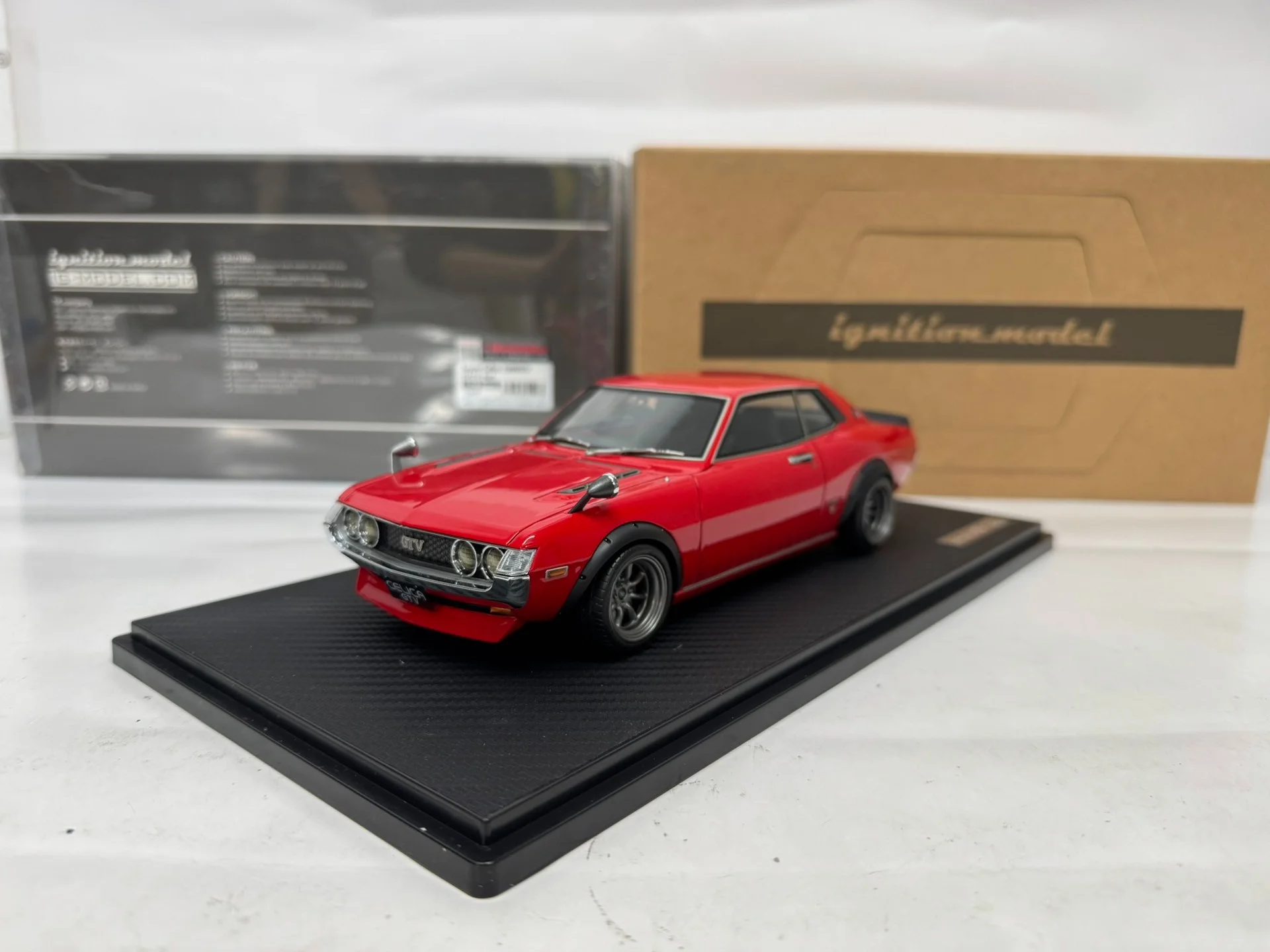 IG 1:18 Celica 1600 GTV Red JDM Simulation Limited Edition Resin Metal Static Car Model Toy Gift