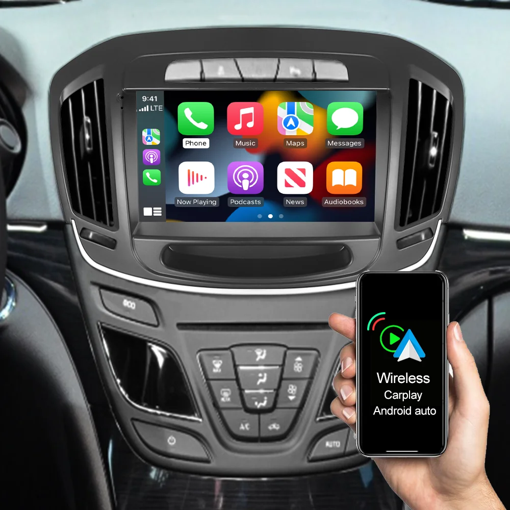 A-Sure 9'' Wireless CarPlay 4+64GB ROM Android 11 Car Radio DPS WIFI GPS Navigation For Opel Vauxhall Insignia 2013-2016